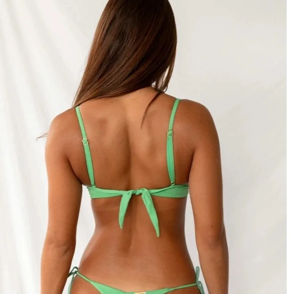 San Lorenzo NWT Moorea Underwire Bikini Set Rainforest Blend Green Womens Size M